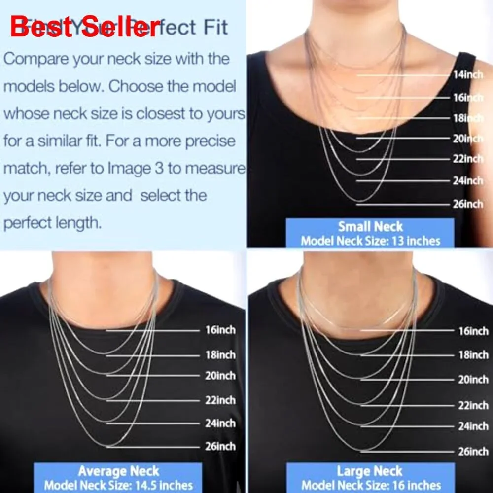 18K Gold Plated 925 Sterling Silver Box Chain Necklace 0.8mm